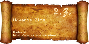 Udvaros Zita névjegykártya